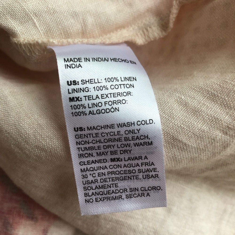 New w Tag: Chicos Floral Linen Maxi Dress with Pockets. Size US 8 - Picture 7 of 15